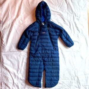 Blue Patagonia Baby Bunting Snowsuit
